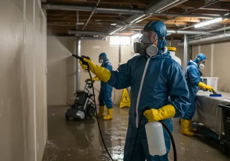 Basement Sanitization and Antimicrobial Treatment process in Leetonia, OH